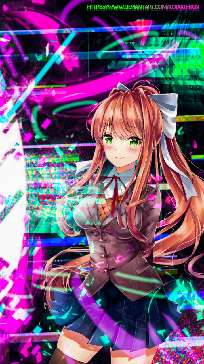 Monika Doki doki literature club wallpaper by Kojaku-Kun on DeviantArt