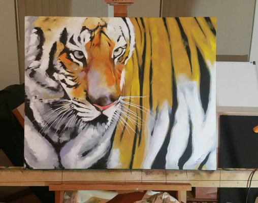 painting of a tiger