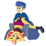 Gaming Flash With Bunset Shimmer Normal Clothes