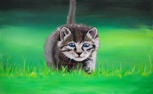 Acrylic kitten