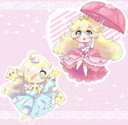 Princess Peach ans Rosalina