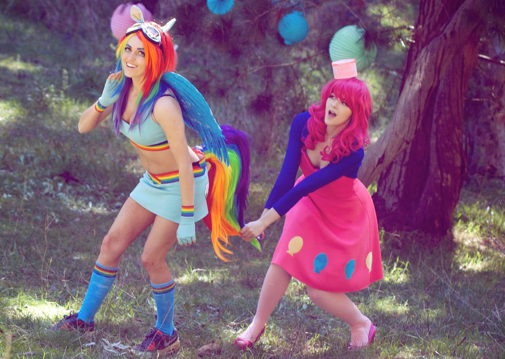 Pinkie Pie Rainbow Dash cheeky fun Cosplay