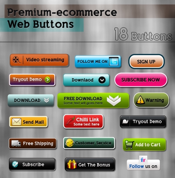 Premium-ecommerce Web Buttons