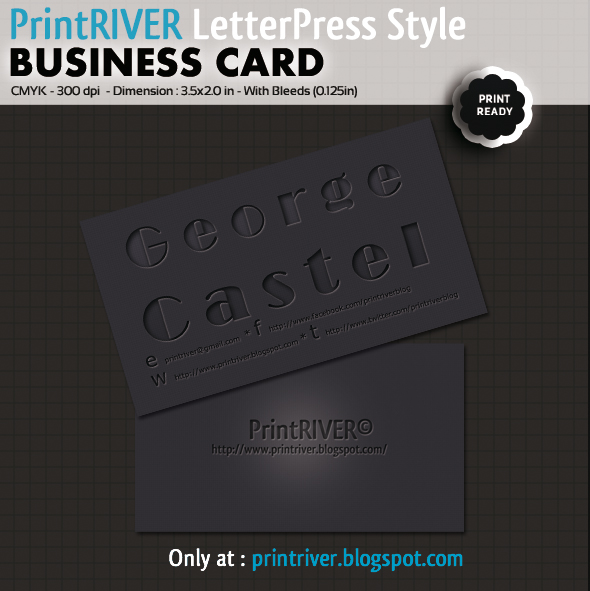Letterpress style B. Card by kh2838