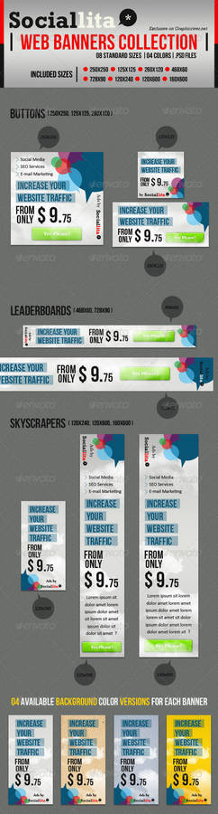 Sociallita Web Banners Collection