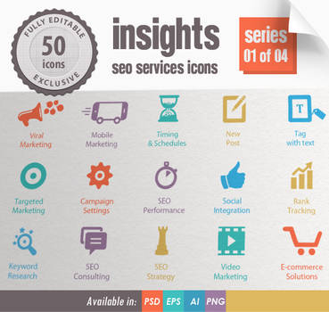 Insights SEO Services Icons - Series 01 of 04