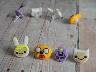 Adventure Time and Friends Studs Polymer Clay