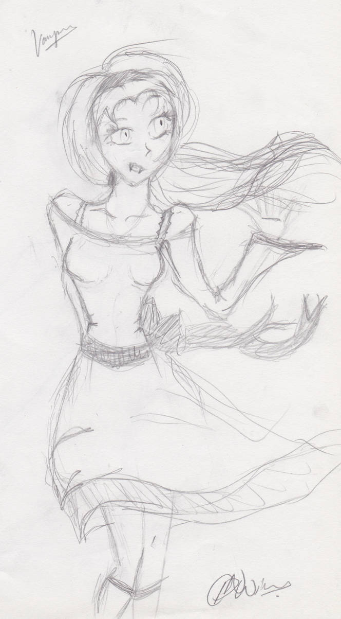 Vampire Anime Sketch by NiWolf on DeviantArt