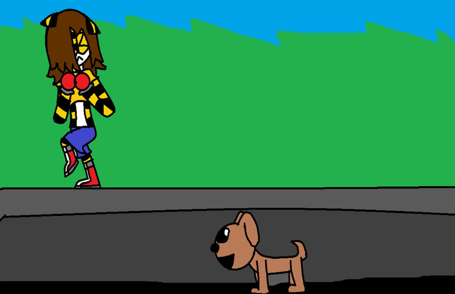 Kat and dogs by shadowlover40 on DeviantArt