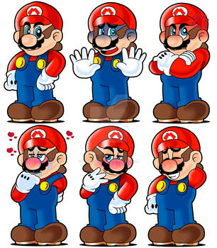 Ask Mario Expression Sheet by Nintendrawer on DeviantArt