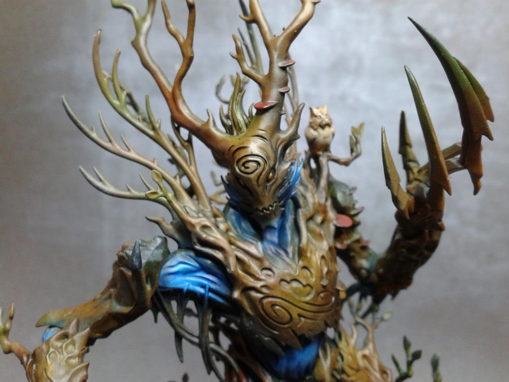 Wood elves Treeman close-up