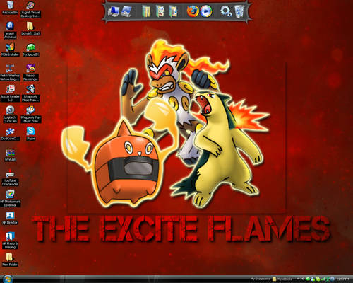 The Excite Flames Desktop