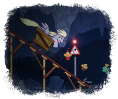 Derpy in Canterlot's Caves