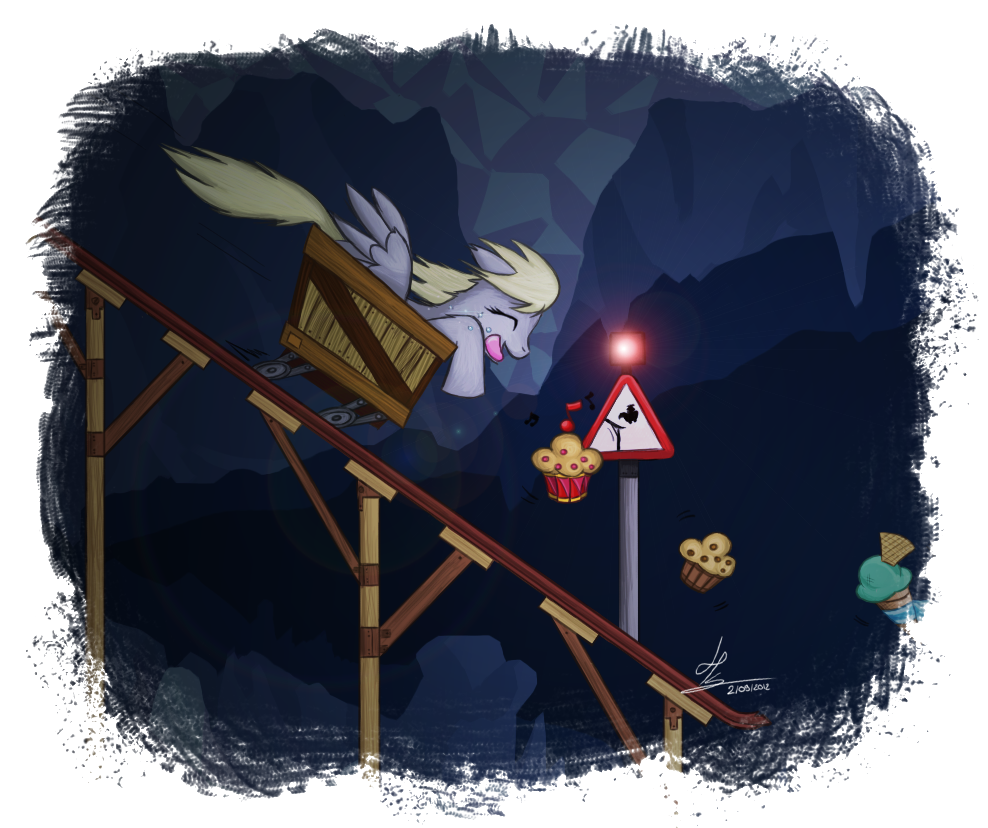 Derpy in Canterlot's Caves