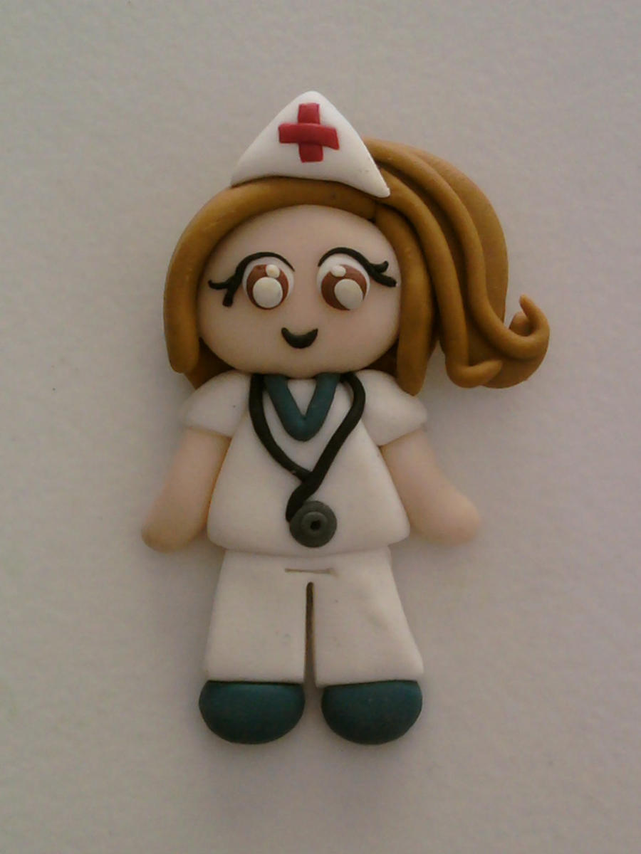 Pendant with nurse fimo