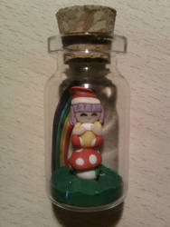 Bottle 4 cm with Memole fimo