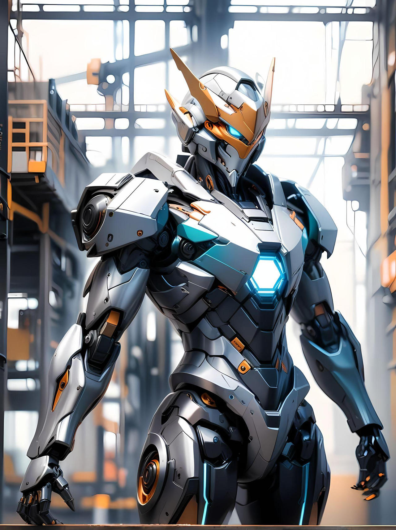 Warrior in futuristic armor 4 by SylvainFaret on DeviantArt