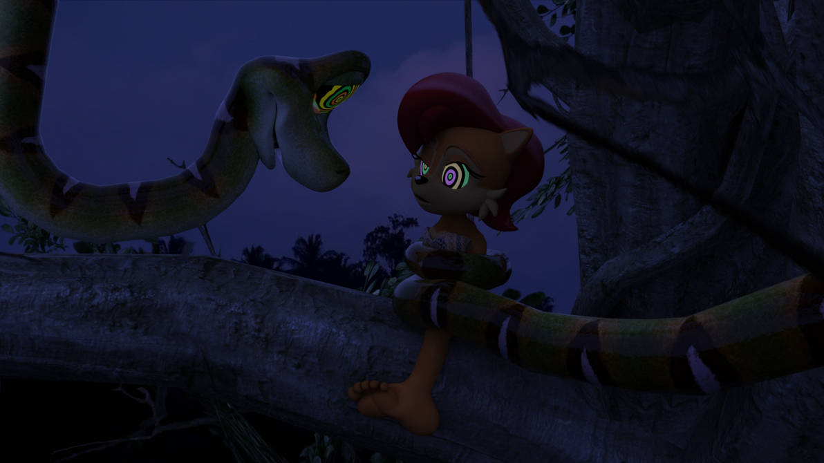 Kaa Scared Kaa and Sally Art Trade by Adonieres on DeviantArt