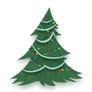Pony Christmas tree credit free vector