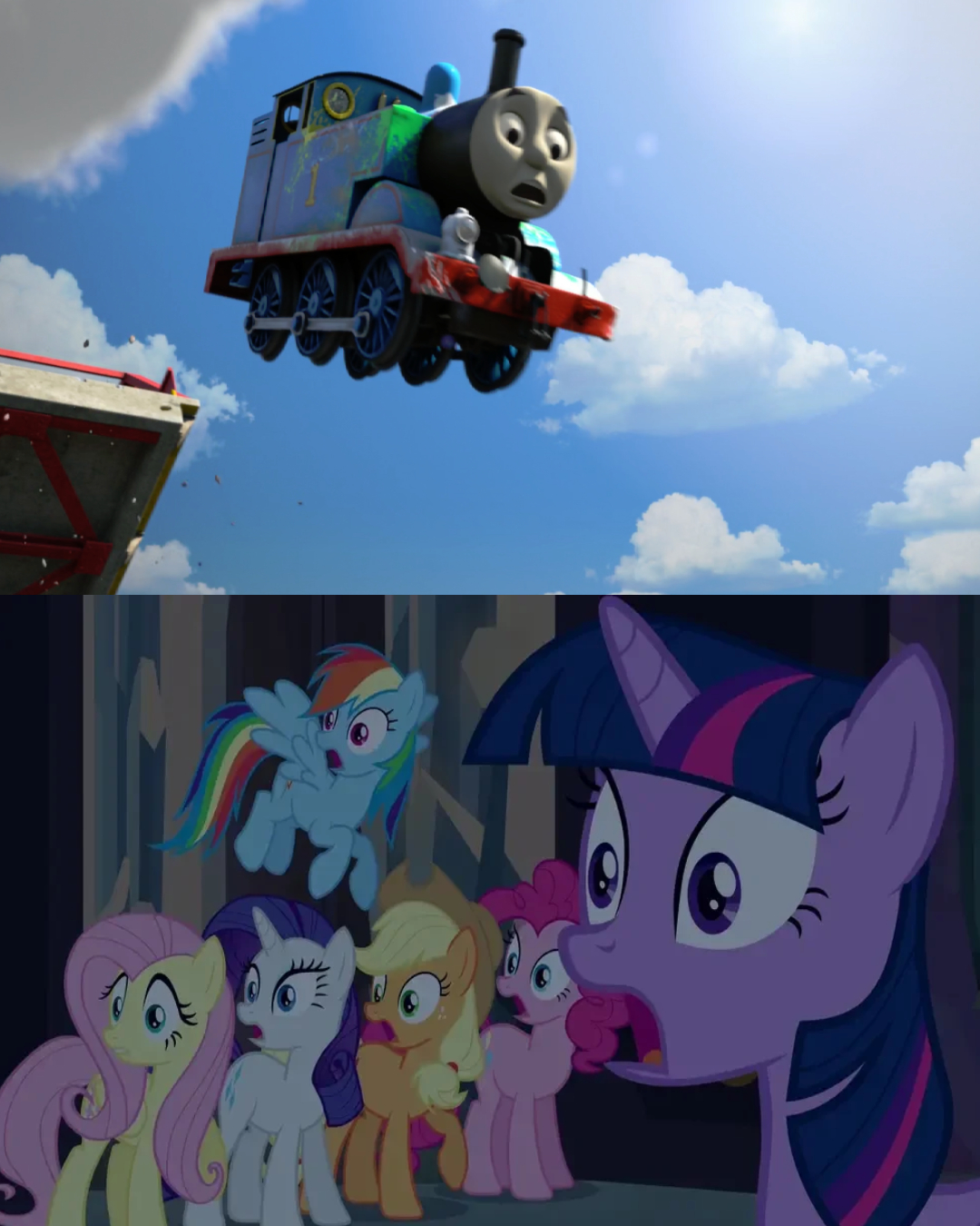 Mane 6 Surprised At Thomas Jump By WillTt On DeviantArt mane-6-surprised-at-thomas-jump-by-willtt-on-deviantart