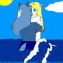 Minerva and Wilford Kissing In The Waves
