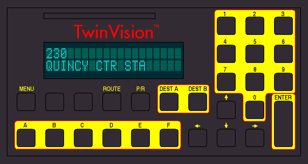 Twin Vision Smart Series Destination Sign Console