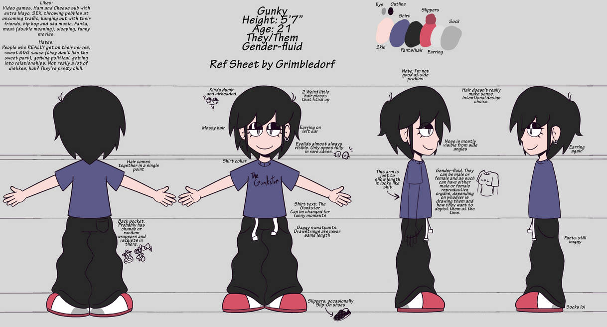 Gunky NEW Gunky Ref Sheet by Gringledork on DeviantArt