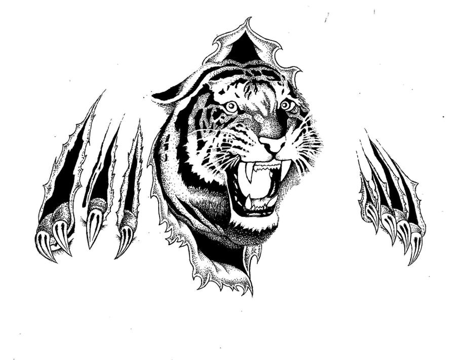 Tiger tattoo flash by tamar21 on DeviantArt