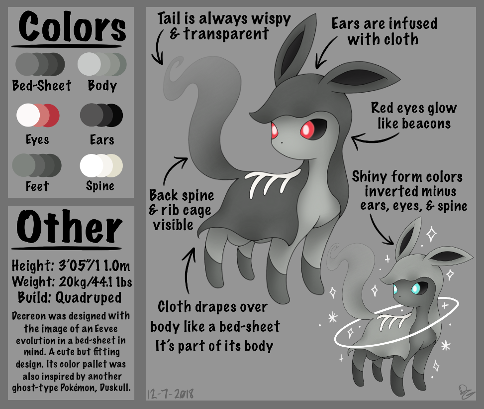 Ghost Type Eevee Evolution  Descreon (Shiny Form) by HalfafanD on  DeviantArt