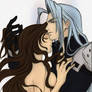 Aerith and Sephiroth