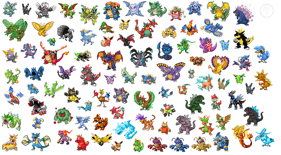 Custom Pokemon Sprite Collection By Greenfalcon13 On Deviantart