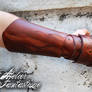 Alberic fingerless leather gauntlet