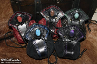Gemstone leather purses