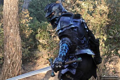 Blue black armor