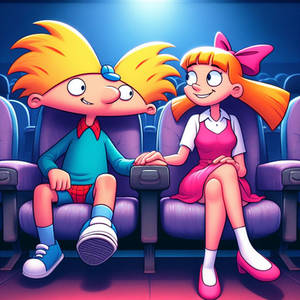 Helga y Arnold en el cine