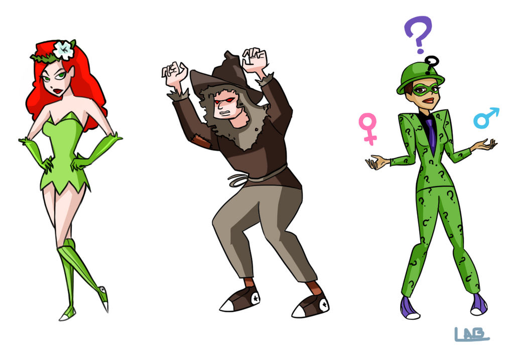 Rogues Riddler Rogues: Ivy, Scarecrow, Riddler by L-word on DeviantArt