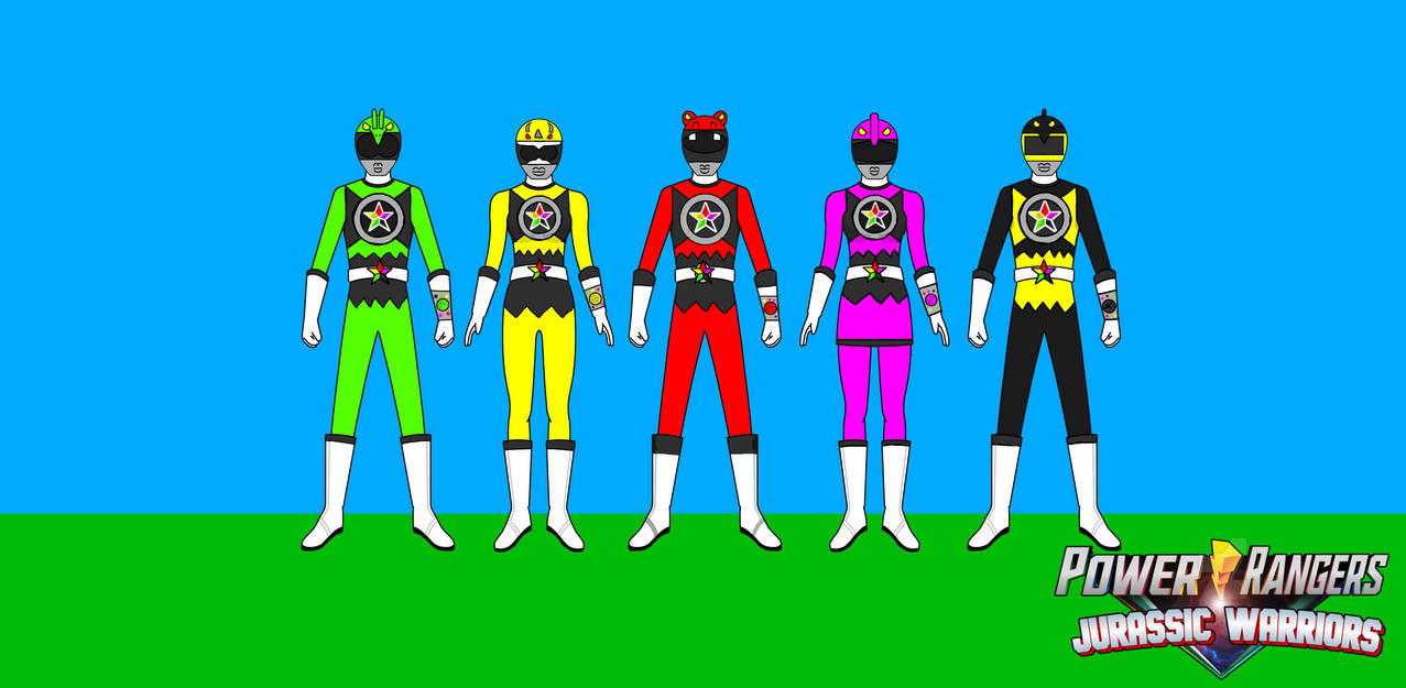 Power Rangers Jurassic Rise Power Rangers Jurassic Warriors Main Rangers by Greymonfire108 on ...