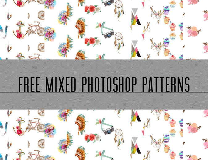 MIXED WATERCOLOR SEAMLESS PS PATTERNS