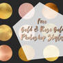 Gold and Rose Gold Photoshop Styles