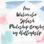 Free Watercolor Slash Photoshop Brushes