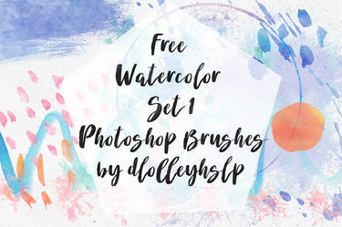 Free Watercolor Set 1 Photoshop Brushes