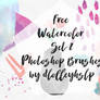 Free Watercolor Set 2 Photoshop Brushes