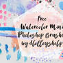 Free Watercolor Mini Photoshop Brush  Set