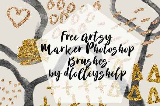 Free Artsy Marker Photoshop Brushes