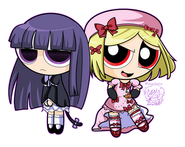 Puffed Bernkastel and Lambdadelta- MS PAINT