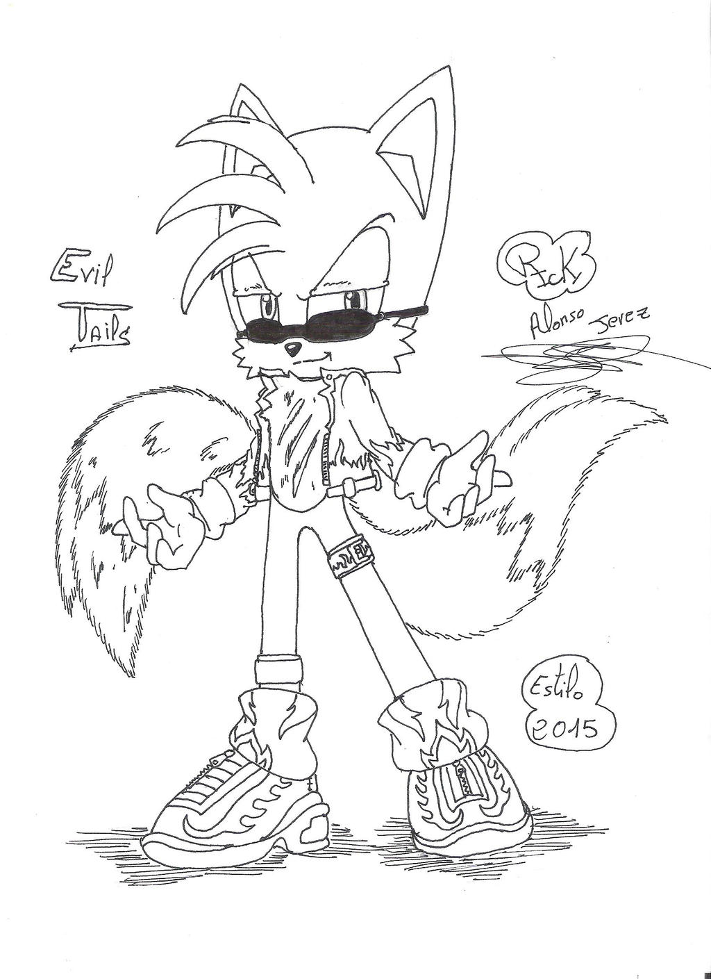 Evil Tails Deviantart Evil Tails Estilo 2015 by rickhedgehog on DeviantArt