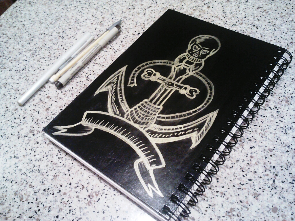 Golden and Black Sketch Book