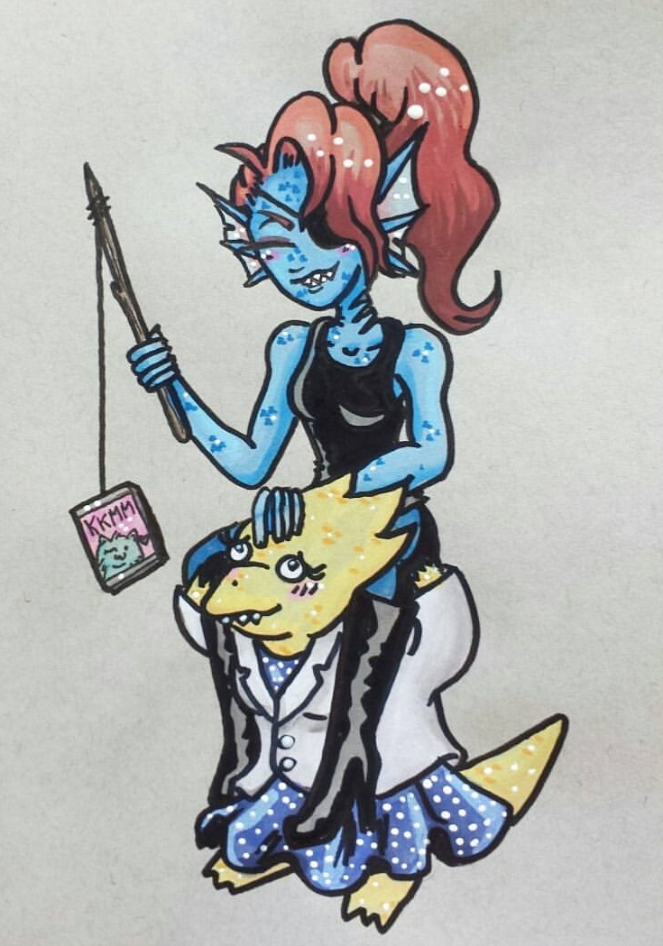 Alphys and Undyne