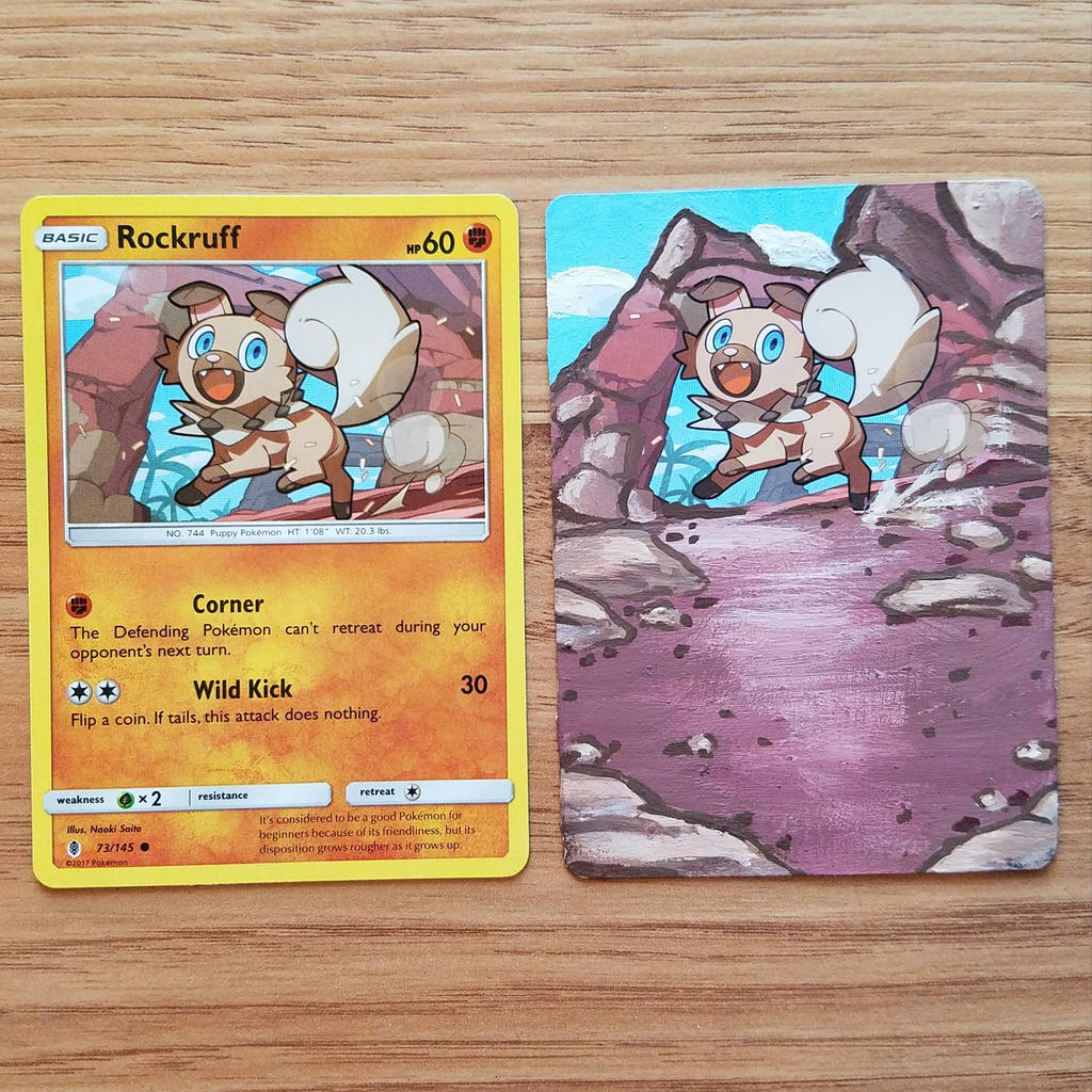 pokemon rockruff card Cards Fighting Fighting Custom, Holographic, Glossy, Pocket TCG