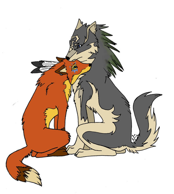 Ruby and Wolf Link by toast4nat on DeviantArt